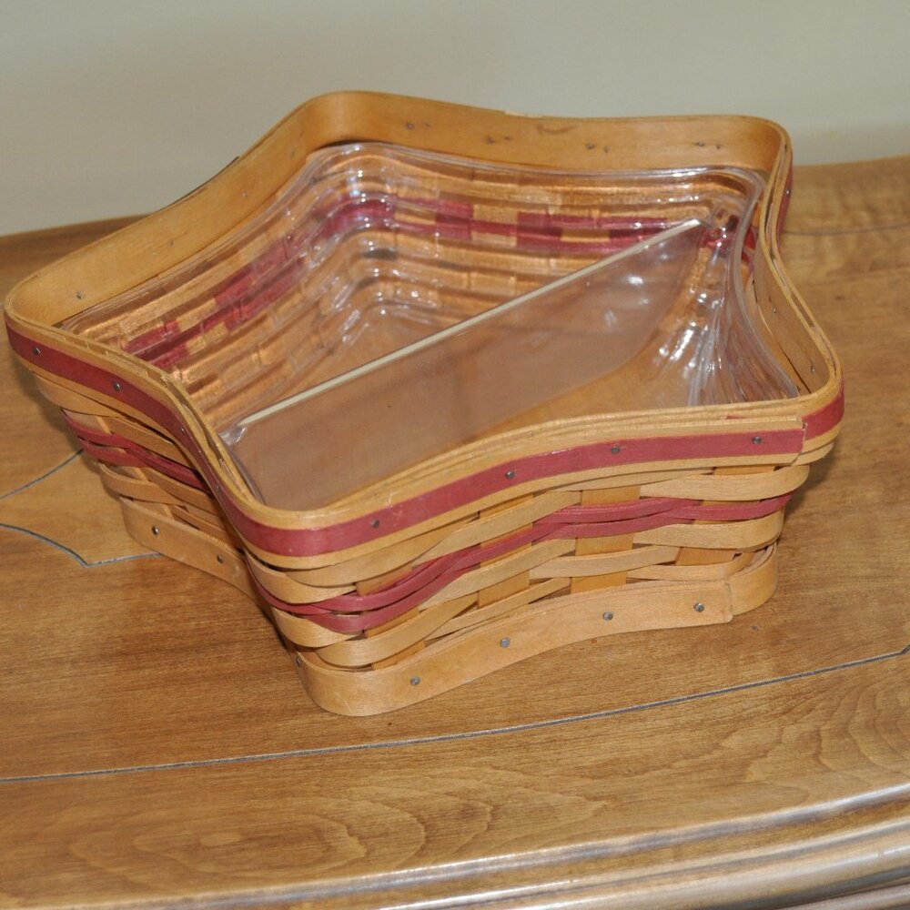 Longaberger star basket with red